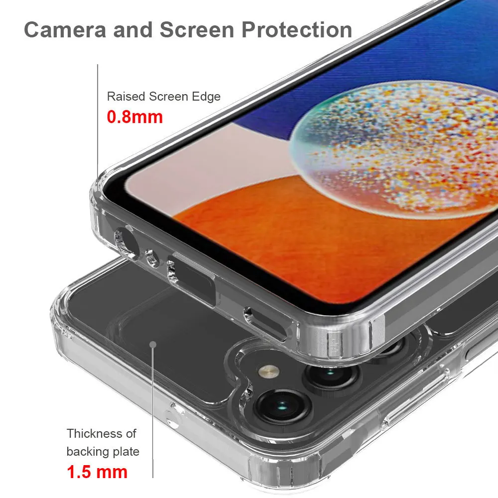 2 In 1 Tpu Pc Phone Case For Samsung Galaxy A15 Cases Luxury Design Anti Scratch Drop Transparent Proof Clear Sjk315 factory