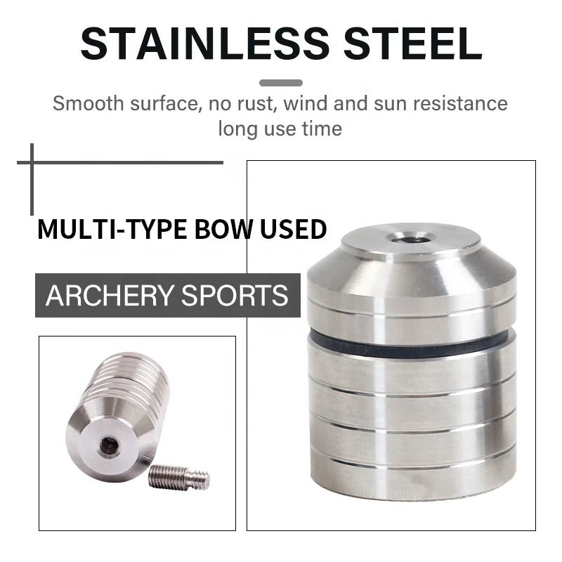 SPG Archery Stabilizer Weight Kit Counterweight Compound Recurve Bow Stainless Steel Counter Adjustable Balance Bar Accessories
