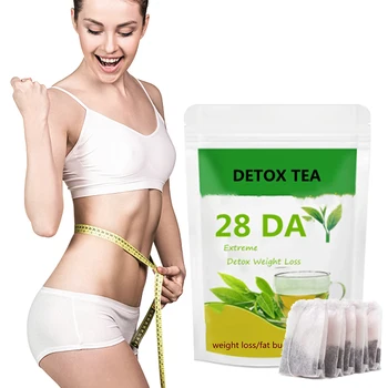 Private Label Best Organic Detox Blend Herbal Beauty-Slimming Tea Bag Cut 28 day Detox Weight Loss Flat Tummy Tea