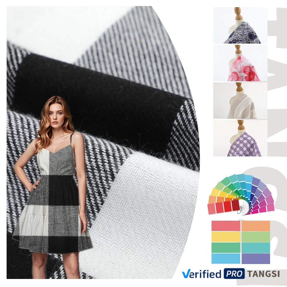 100% Polyester Beautiful Print Fabric Chinese Factory Light Weight Smooth for Women's Clothing Garments Plain for Dresses Boys