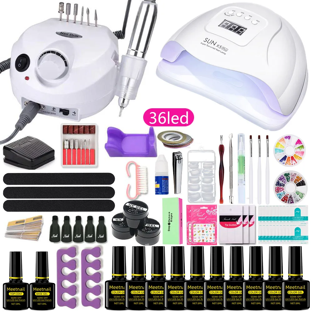 Meetnail Oem 35000rpm Professional Electric Nail Drill For Salon Nail Supplies Acrylic Nail Kit