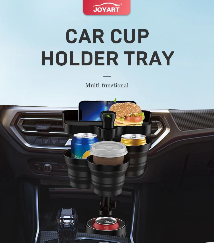 Auto Organizer Accessories 5 In 1 Food Tray Car Adjustable Cup Holder