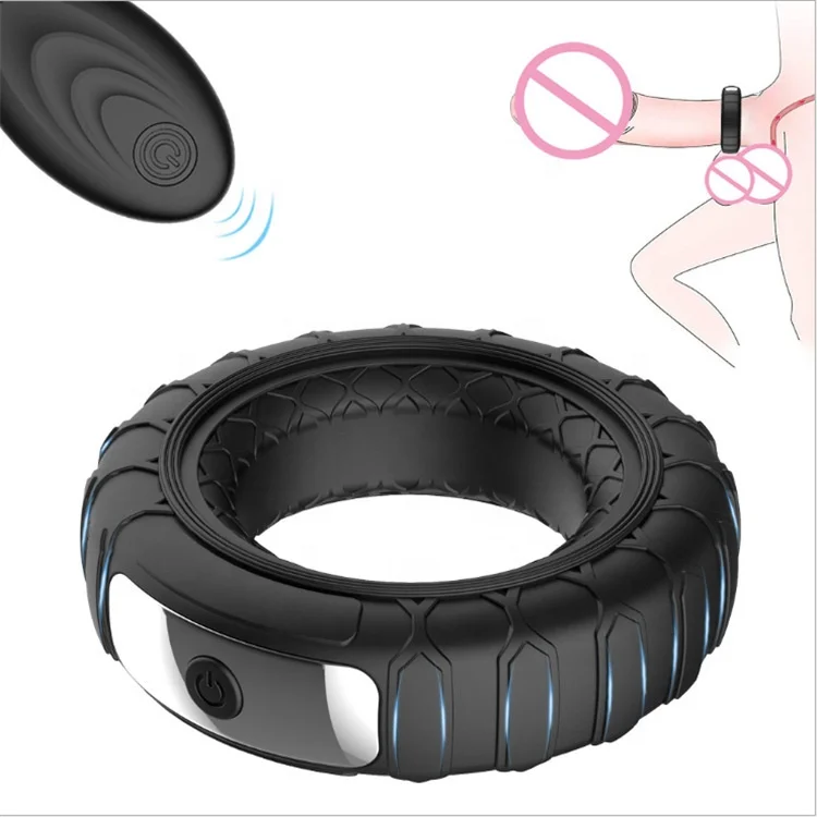 Ferngesteuerter Super-Power 10-Gang Schwarzer Silikon Vibrierender  Penisring Mnner-Vibrator Penisring