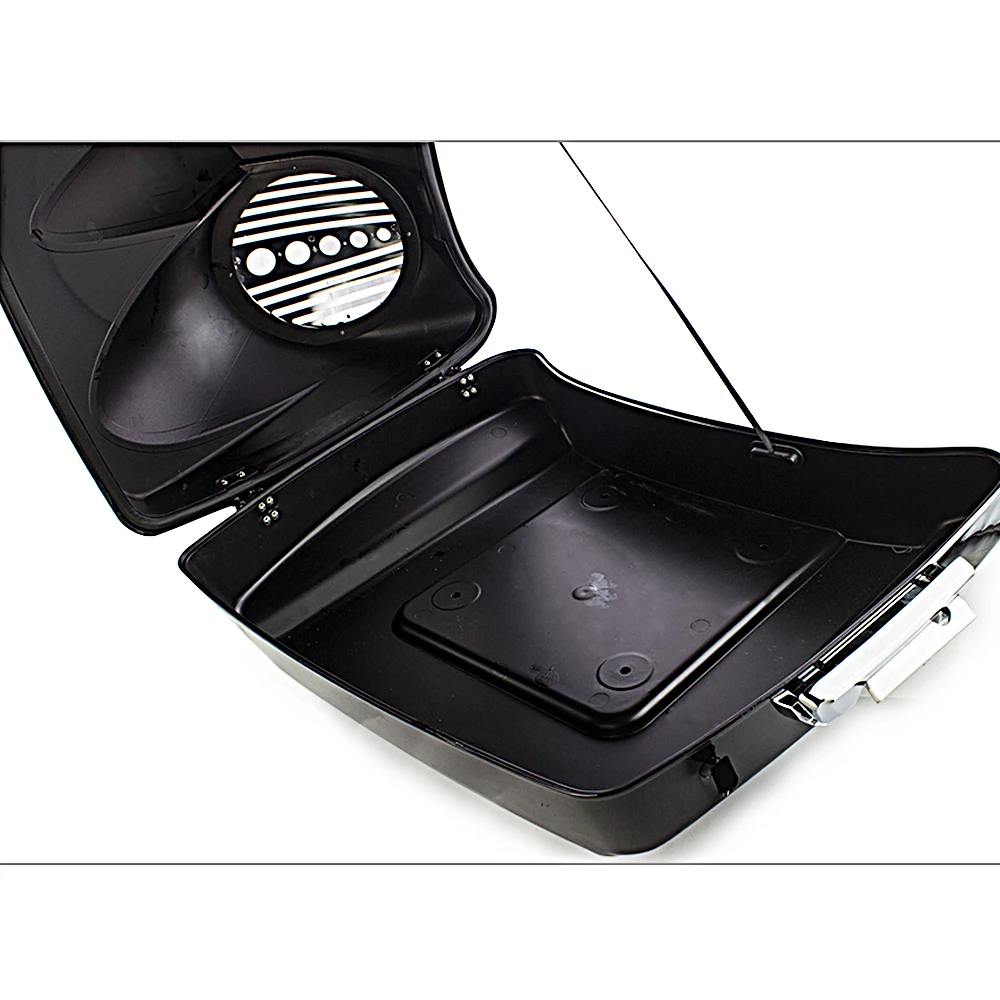 Багажник из АБС-пластика для мотоцикла с бритвенным чехлом tour pak, двойные крышки для колонок 8 дюймов для Harley Touring 14-19