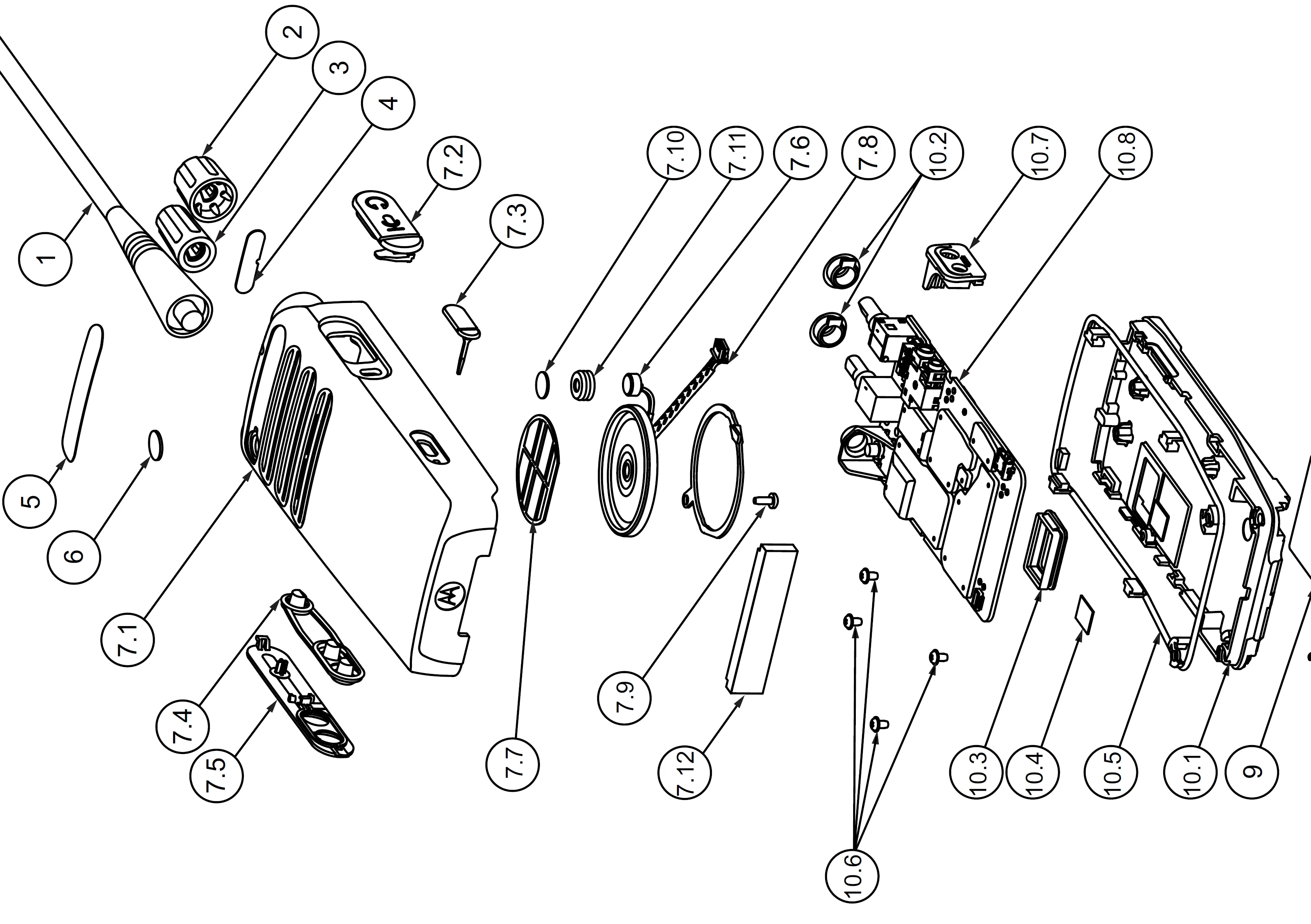 Front Housing PMLN6835 For Xir-C1200 CP100d DEP250 Cover kit case  