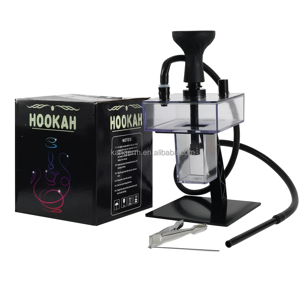 2022 Best Seller Square Acrylic Hookahs Smokebox Shisha With Everthing