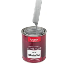 C134 Medium Silver 1K Acrylic Automotive Topcoat Metallic Gloss Spray Paint Liquid Coating Weather Resistant Sun Resistant