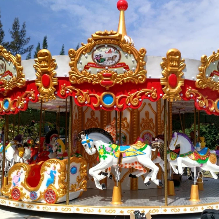 Outdoor Carnival Ride Carousel Music Box Merry Go Round Kids Carousel ...