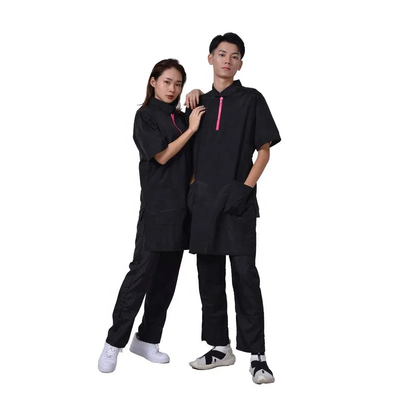 Новый дизайн, униформа для спа салона красоты, Антистатическая куртка с коротким рукавом, школьная форма