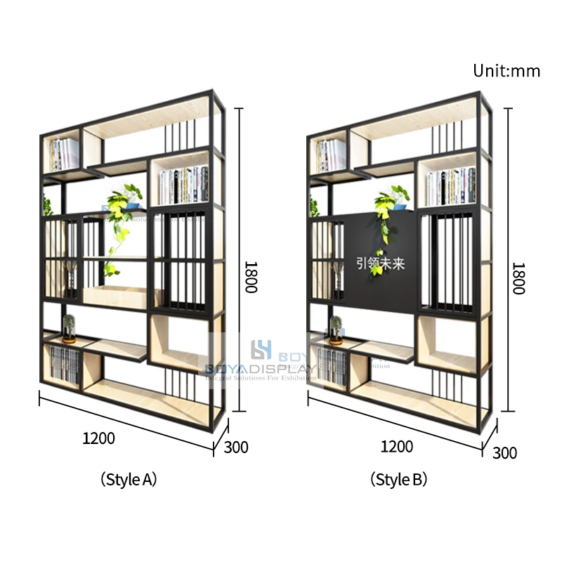 2023 Hot Selling Customizable Size Commodity Steel Book Shelf Bookcase Bookshelf