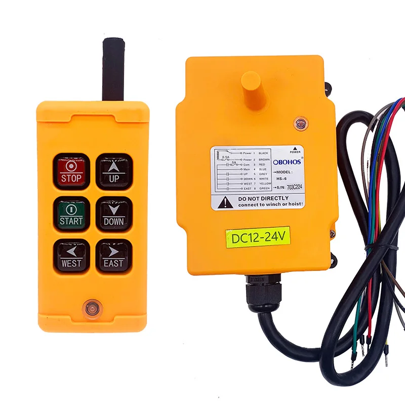 Double transmitter one receiver durable overhead wireless crane remote  control