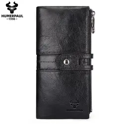 Humerpaul female phone purse fashionable lady zipper card holder bag girls key money clip luxury real leather women wallet