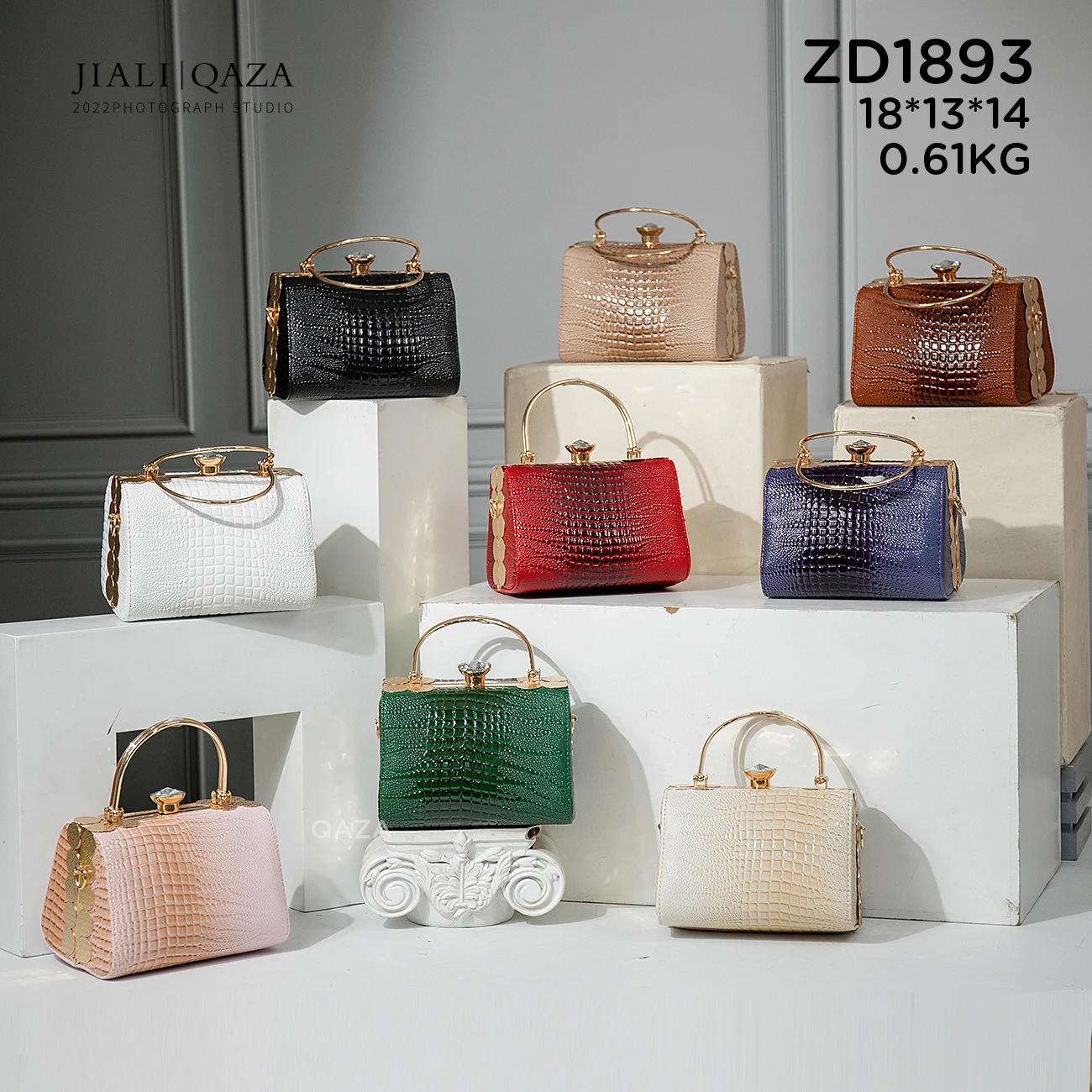 Jiali QAZA borsa da donna nuova collezione con chiusura a cerniera