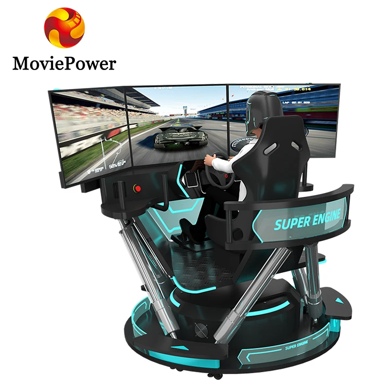 MoviePower VR Amusement Theme Park Virtual Reality Simulator Arcade Racing Game Machine F1 Car Games Racing Driving Simulator