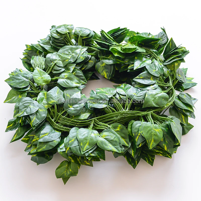 D30 Artificial Vine Grape Leaf Climbing tiger Rattan Ivy Leaf Green Dill Plant  Green Leaf Ceiling Decorative Green Plant
