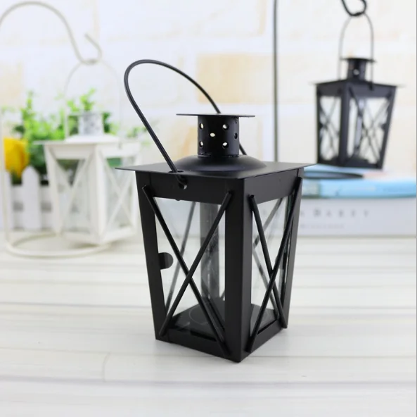 Wedding Decoration Christmas Heart shaped Candle Lantern Geometric Mini Metal Lantern Wedding Favors