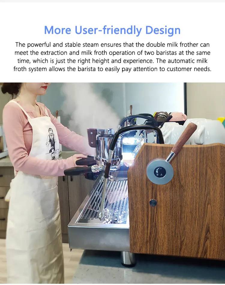 Italian Semiautomatic Coffee Machine Pid Control 10l Steam Boiler