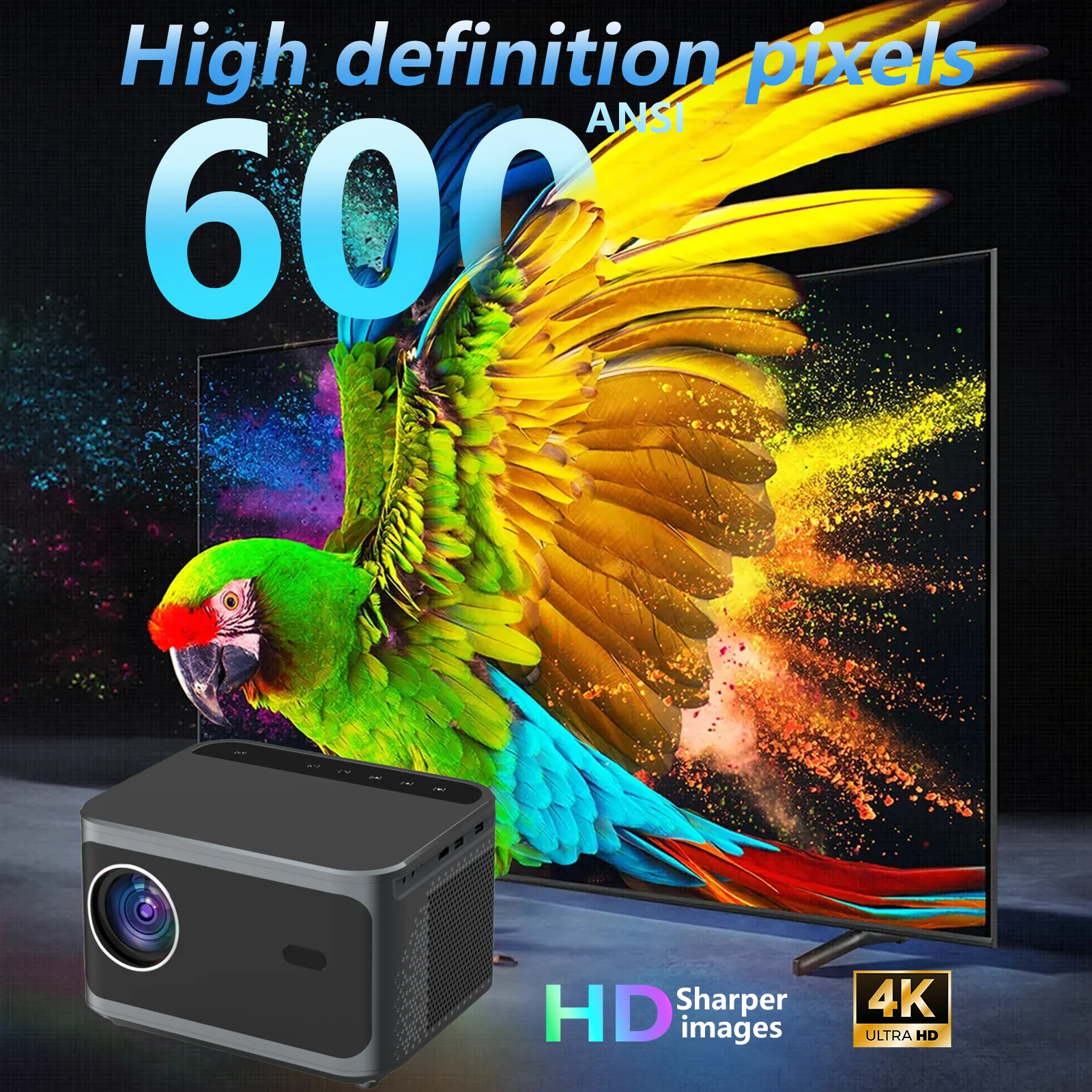 OEM JY540 Mini Smart Android Projector Full HD 1920*1080 500 ANSI