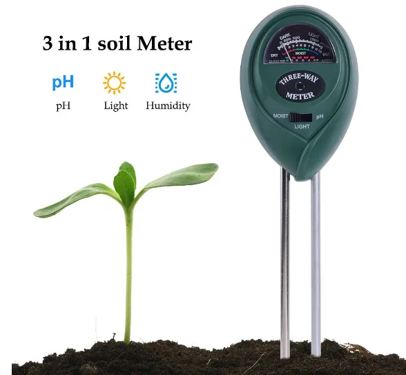 Details about   Soil pH Meter 3-in-1 Soil Tester Kits Moisture Meter& Water Monitor Light Test 