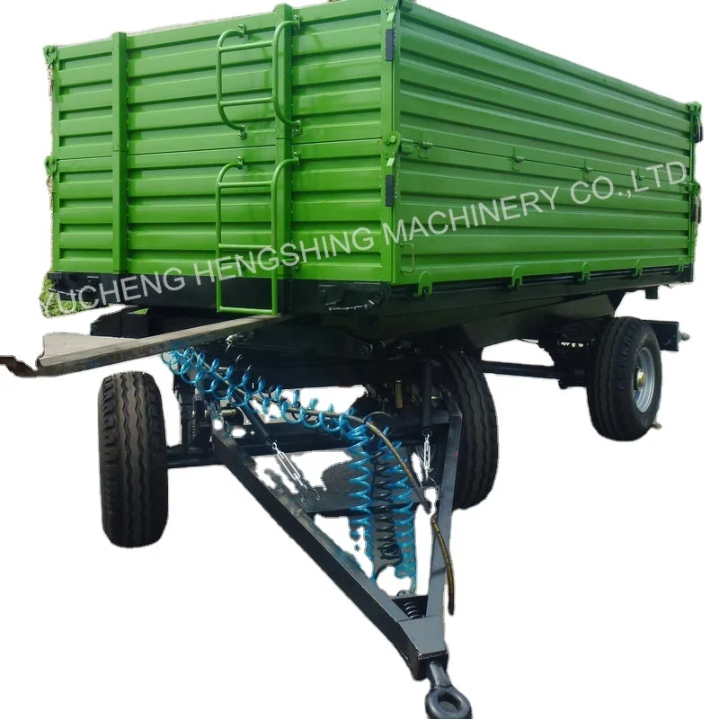 Tractor Equipment Loading 7 Tons 4 Wheels Farm Trailer for Sale