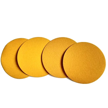 5 inch 8 Holes Sanding Disc with Hook and Loop 60/80/120/220/600 Grits  Glod  Sandpaper Disc