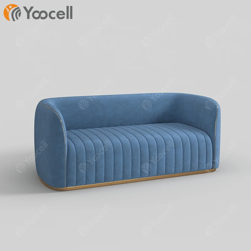 Yoocell Waiting Area Furniture Sofa Design Waiting Room Fabric Pu Leather Sofa Office 3 Seats Sofas for Salon