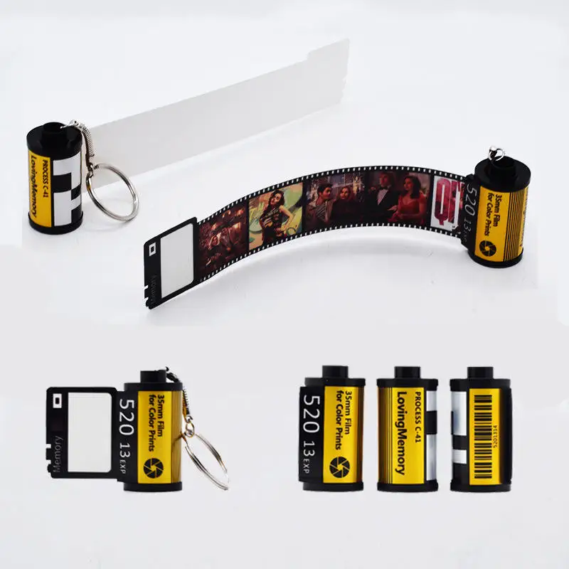 DIY Sublimation Blank Memory Film Roll Keychain