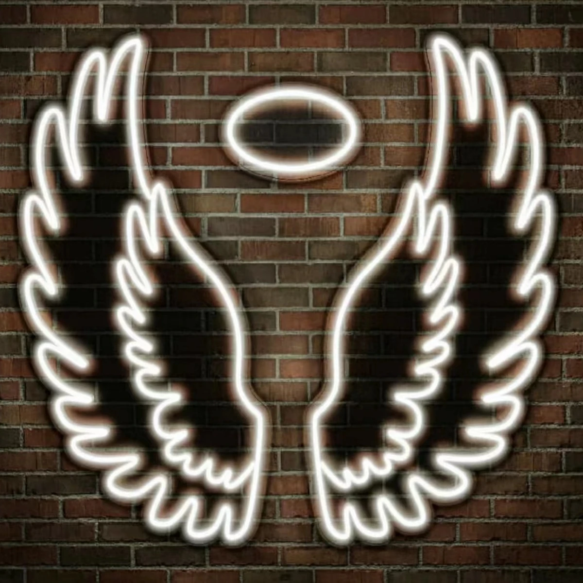 Drop Shipping Custom Flexible Transparent Acrylic Angel Wings Neon Lights Wall Hanging Decoration LED Neon Signs