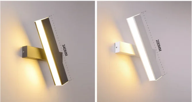 Nordic creative led bedside lamp simple modern bedroom corridor aisle wall rotating wall lamp