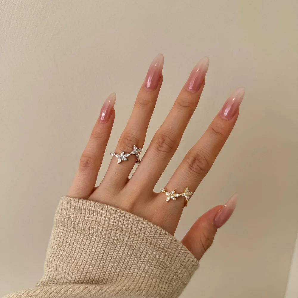 KAKODIY new launch open adjustable ring 925 Sterling Silver butterfly shape 5A zirconia female bride fashion ring detail 2