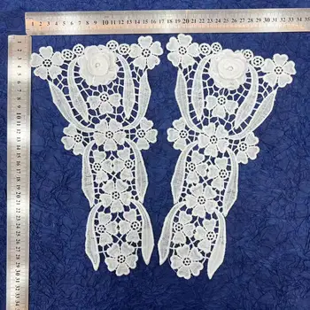 Garment Accessories Hot Sale Embroidered 3D flower  symmetrical lace for arm sleeve