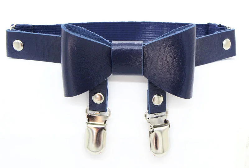 Giarrettiera Donna In Ecopelle Con Cuore E Borchie - Stile Gotico, Regolabile 30-50 Cm, Con Clip A Papera