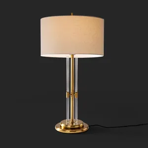 American Modern Designer LED Bedroom Table Lamp Simple Vertical Model with Battery Flexibility for Living Room Reading