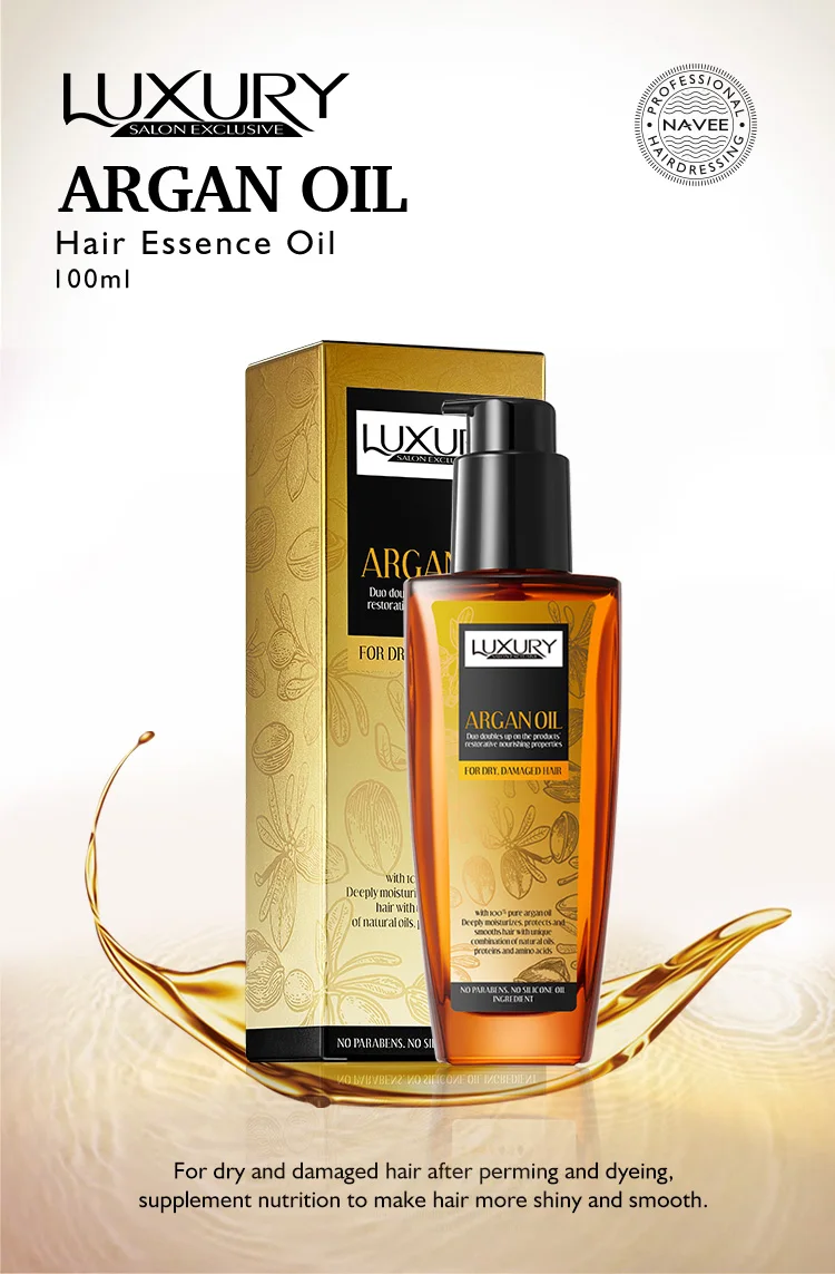 perfumed oil to make hair smooth and shiny