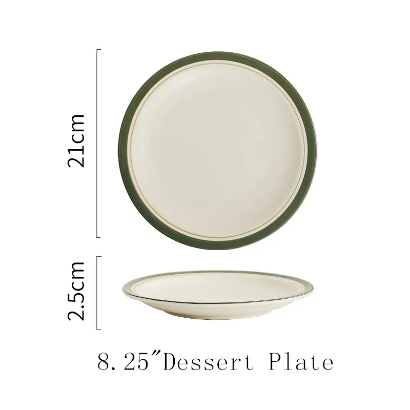 product fenn hot sale 825 inch pratos ceramic round flat plate hand painted porcelain dessert salad plate for restaurant home-56