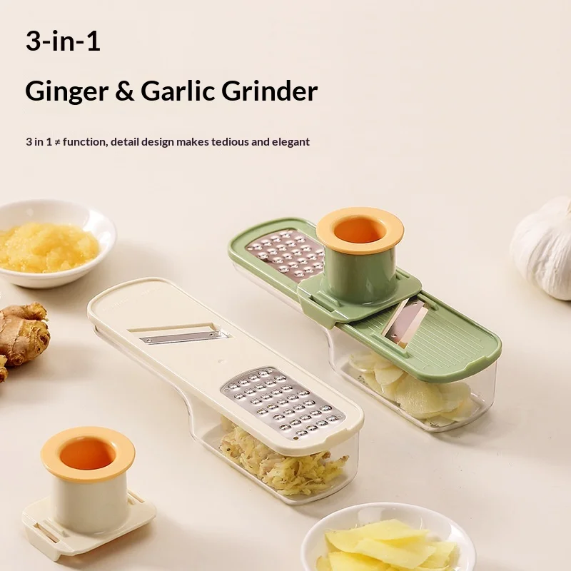 New Manual Multifunctional Vegetable Cutter Household Stainless Steel Grater Slicer Ginger Garlic Hand Grinder