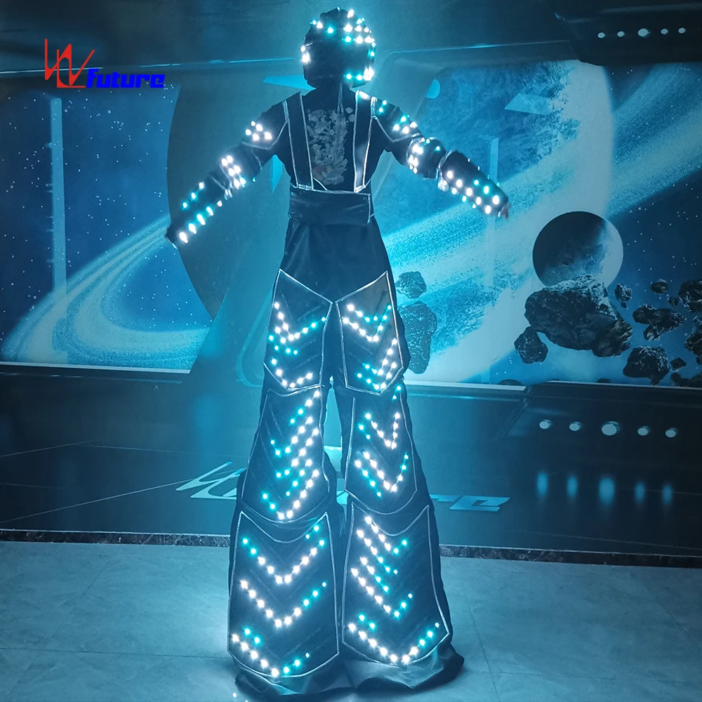 FUTURE Programmable LED Stilt Walker Costume Halloween Robot géant