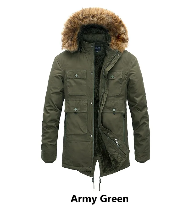 Amazon Winter Coat Men With Fleece Medium Length Cottonpadded Jacket