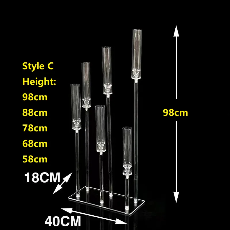 Clear Acrylic Candle Holder Wedding Candelabra Centerpieces Acrylic Candle Holders Party Wedding