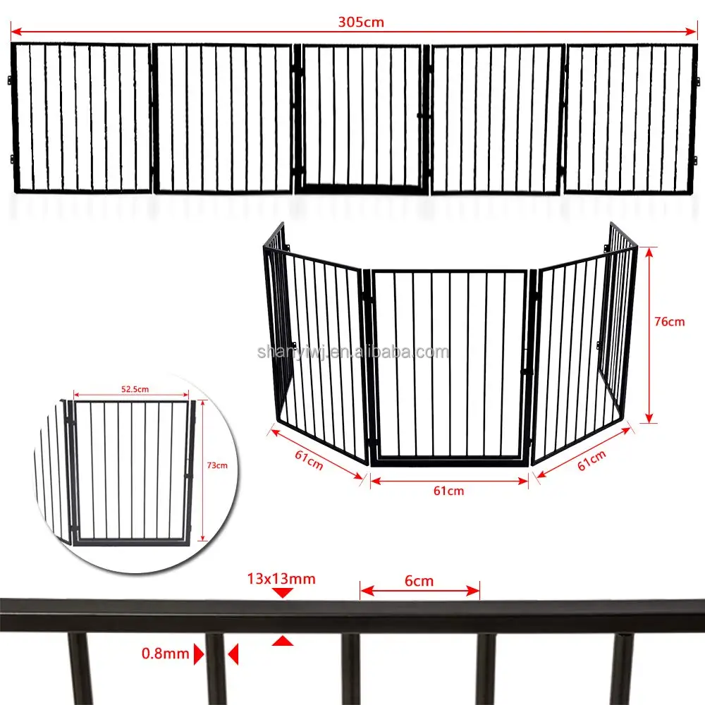 Tootuff Fireplace Guard / Baby Safety Fence/ 5 Fold Fire Gate Buy