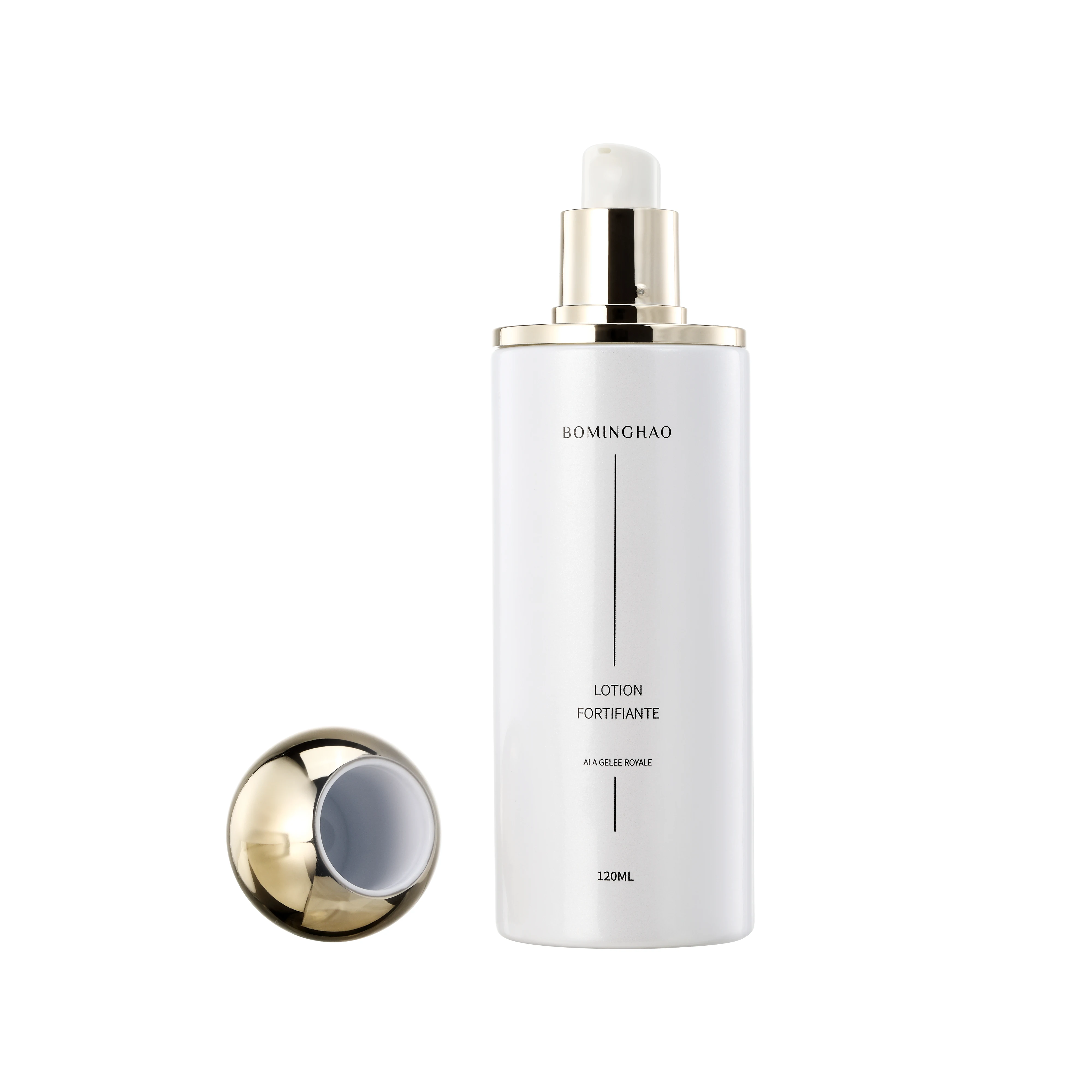 Custom Printed Empty Skincare Glass Lotion Bottle Pump Unique Coloured Gradient Cosmetic Packaging Set Flat for Skin Care Serum