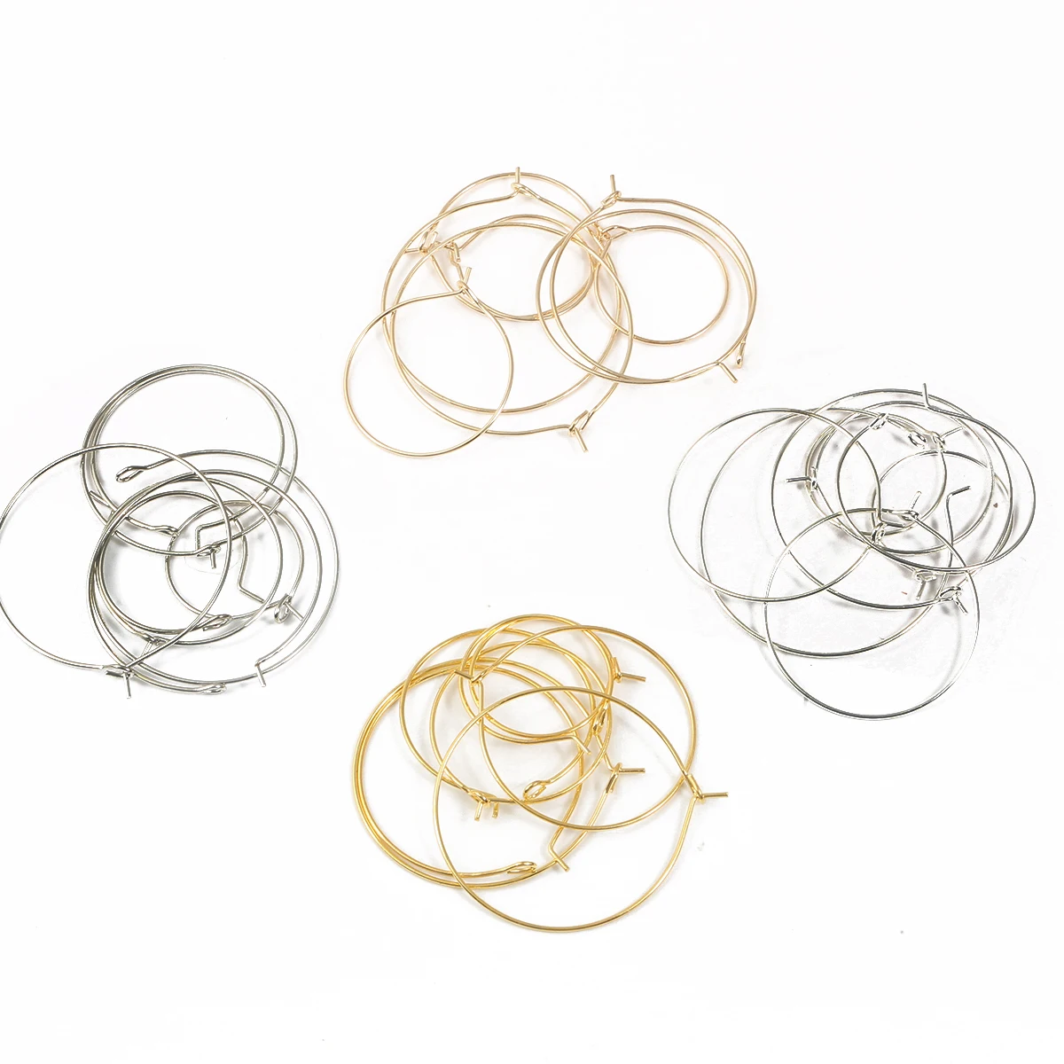 50pcs Lot 25 30 35 Mm Silver Kc Gold Hoops Earrings Big Circle Ear Wire Hoops Earrings Wires For Diy Jewelry Making Supplies Buy Gold Silver Earring Findings Big Size Earring Circle Earring