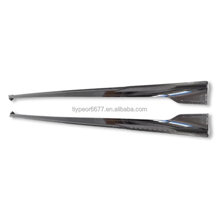 product tiypeor gloss black side skirts car front bumper splitter car accessories for honda civic 11th gen 2022   2023 rocker panel pp-4