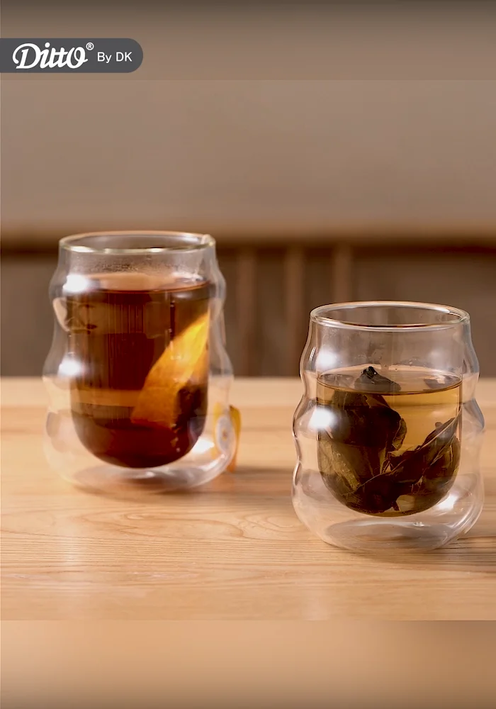 Insulated Double Wall Glass Cup Heat Resistant Double Walled Glass