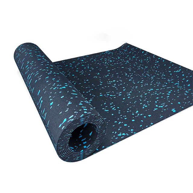 Bestselling indoor vibration and noise reduction gym rubber floor roll Multiple color dots