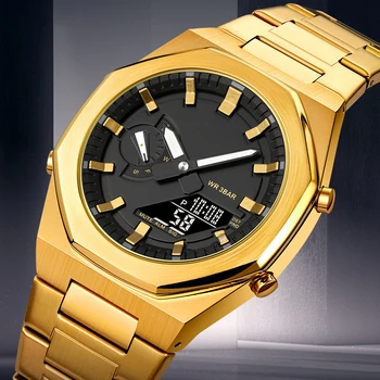 High Quality Analog Digital Retro Mens pc Wrist Watch 30 Atm Waterproof Time Display Luxury Wholesale Digital and Analog Watch
