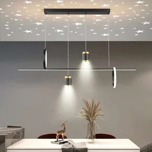 Designer Minimalist Nordic Line Modern LED Pendant Lights Chandeliers Luxury Gold Lighting Iron Ceiling Hanging Fixtures