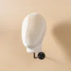 Cabeza de terciopelo beige con tallo negro - 16 cm