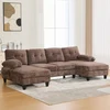 Brown + Chenille + 4 Seat + Foam