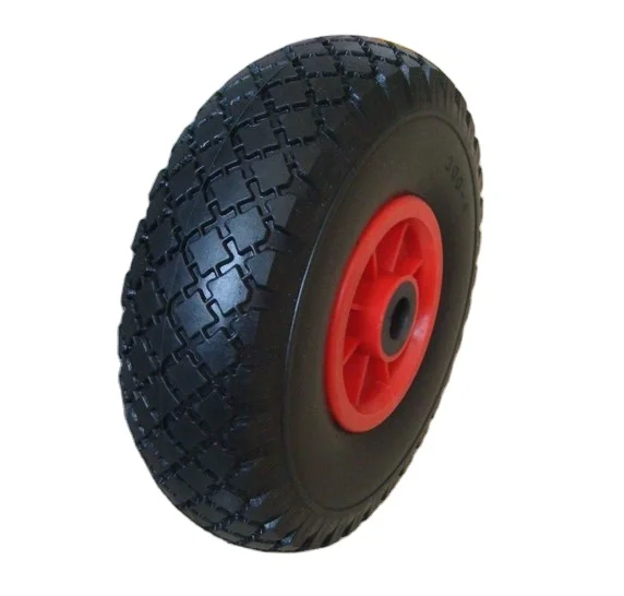Small Size 10X3.50-4 Solid Rubber Wheel Made in China Pneumatic Tyre in New Used Condition Plastic PU Polyurethane Material